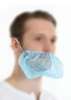 Baardmasker 1 elastiek - blauw - 10x100